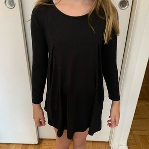 New For All Seasons Girls Black Swing Dress Sz M